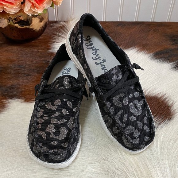 Gypsy Jazz Dexter Black Animal Print Slip On Sneakers 💖🖤 - Picture 6 of 6